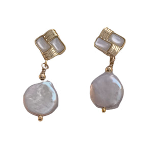 Coin pearl earrings 7 - image