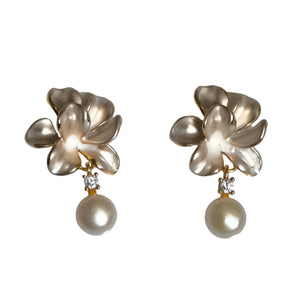 EMBOSSED FLOWER EARRINGS - image