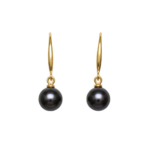 FRESHWATER PEARL BLACK DROP A024 - image