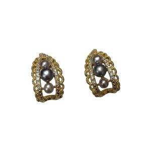 FRESHWATER PEARL EARRINGS A019 - image