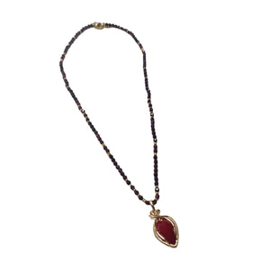 Garnet drop necklace - image