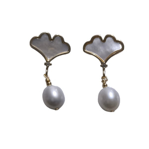 LOTUS FRESHWATER PEARL EARRINGS 406 - image