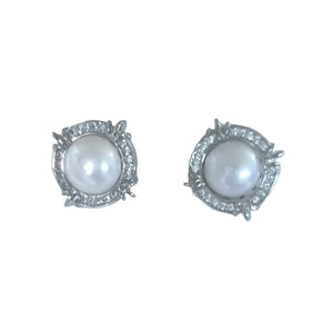Moon earrings Freshwater pearl 32 - image
