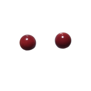 Natural Coral  Round Stud earrings 2 - image