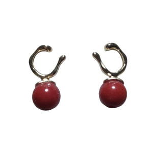 Natural Coral earrings Stud1 - image