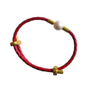 PEARL IN LEATHER BRACEELET 13 - image