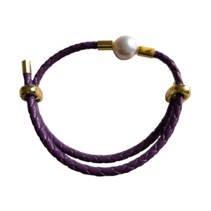 PEARL IN LEATHER BRACEELET 2 - image