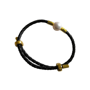 PEARL IN LEATHER BRACEELET 8 - image