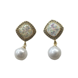 Pearl opal Earrings - image