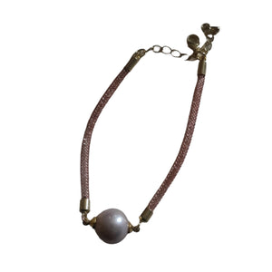 Rosegold Mesh Freshwater pearl bracelet - image