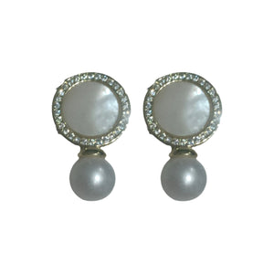 Round MOP EARRINGS - image