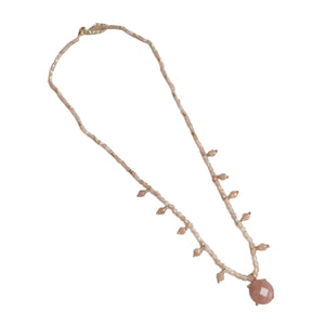 Strawberry quartz  Gemstone   Necklace- round - image