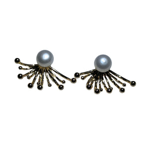White Frehwater Pearl Dangling Earring21 - image