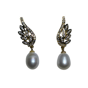 White Frehwater Pearl Dangling Earrings8 - image