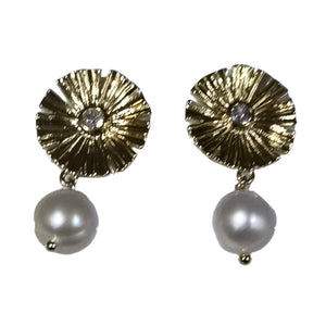 Wild Flower Freshwater Pearl earrings - image