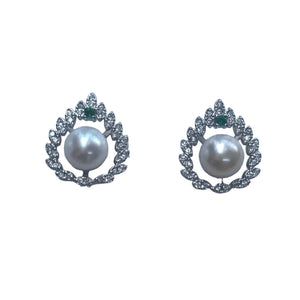 green drop Tiara Earrings - image