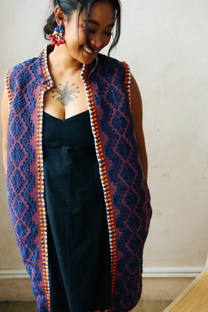 Handwoven Long Vest Pinilian - image