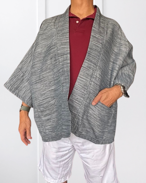 Straight Cut Kimono in Shadow Lines - image