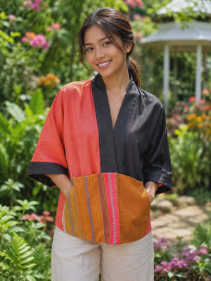 Kalinga Kahel Kimono - image