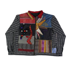 Artisanal Patchwork Statement Jacket - image