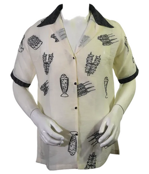 Notch Lapel Collar Black Grey Barong Pinoy Street Food - image