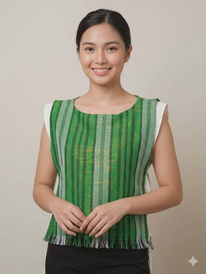 Kantarines crumpled linen blouse - image