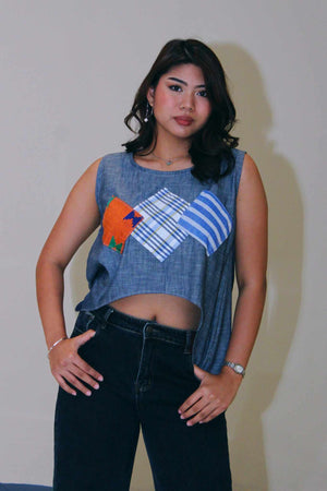 Kantarines weaves & linen short set - image