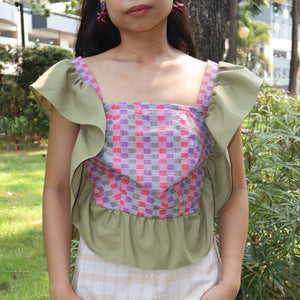 Kaye Ruffled Crop Top - image