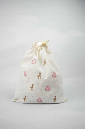 Girly Christmas on Light Canvas Mini Sac - image