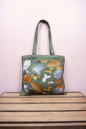 Chelsea on Moss Canvas Small Tote - image