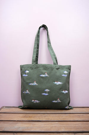 Beach on Moss Canvas Small Tote - image