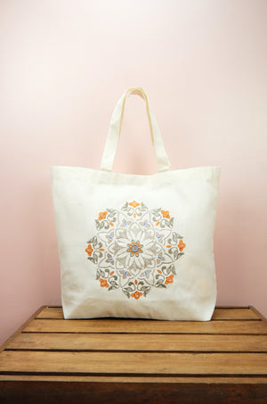 Marrakech on Natural Canvas Shopping Tote - image