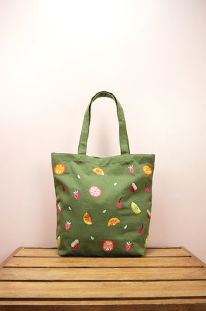 Fresh on Moss Heavy Canvas Shoulder Tote - image