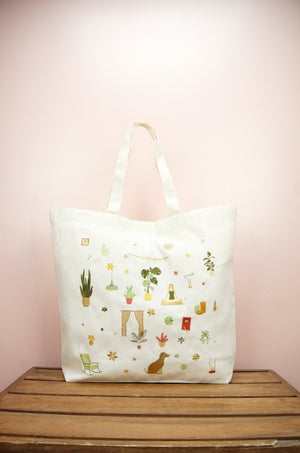 Yoga on Natural Canvas Shopping Tote - image