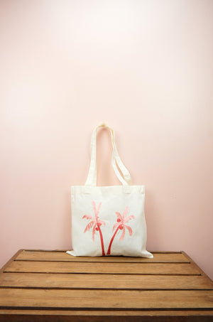 Palm Trees on Light Canvas Mini Tote - image