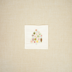 Mini Tree with Ornaments on Natural Canvas Coaster (set of 6) - image