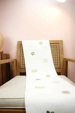 Parol on Natural Canvas Table Runner 6-8 Seater - image