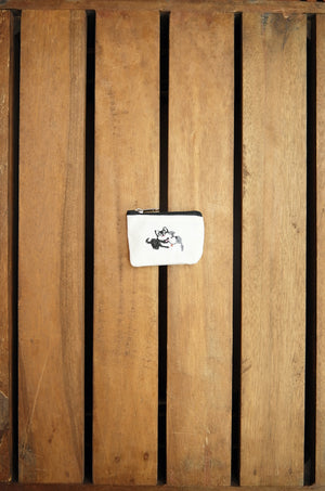 Puppies on Natural Canvas Coin Purse - image