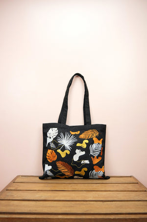 Chelsea on Black Canvas Small Tote - image