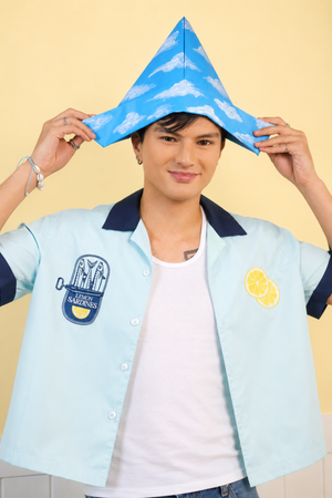 Lemon Sardines Cropped Polo – with Embroidery & Contrast Collar - image