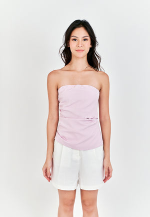 Daina Pink Ruch Sides Tube Top - image