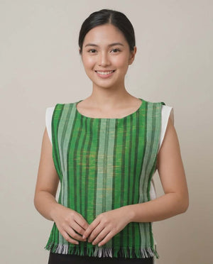 Kantarines crumpled linen blouse - image