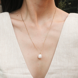 Long Pearl Necklace - image