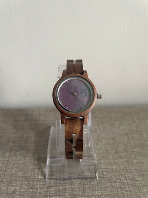 Lyra Walnut Wooden Watch - image