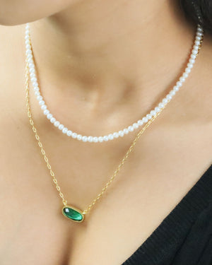 Mini Water Fresh Pearl Chocker 925Silver - image
