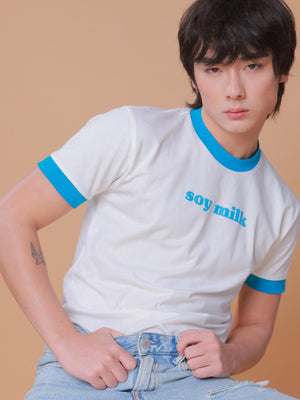 Milk Ringer Tee - Almond Milk, Soy Milk, & Oat Milk - image