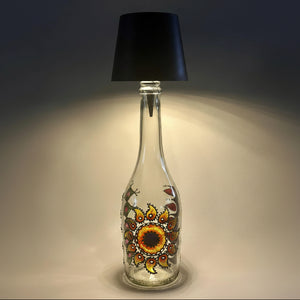 Handpainted Recycled Bottle Lamp (Daystar Design) - image