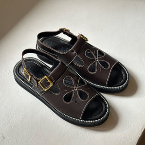 Sol Platform Sandals in Espresso - image