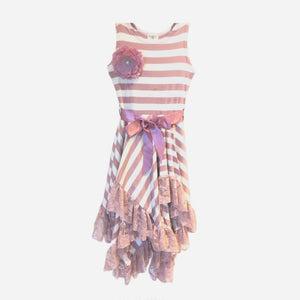 Gift of Giving Dress Peach/White - image