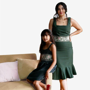 String Dress Mommy - Forest Green - image
